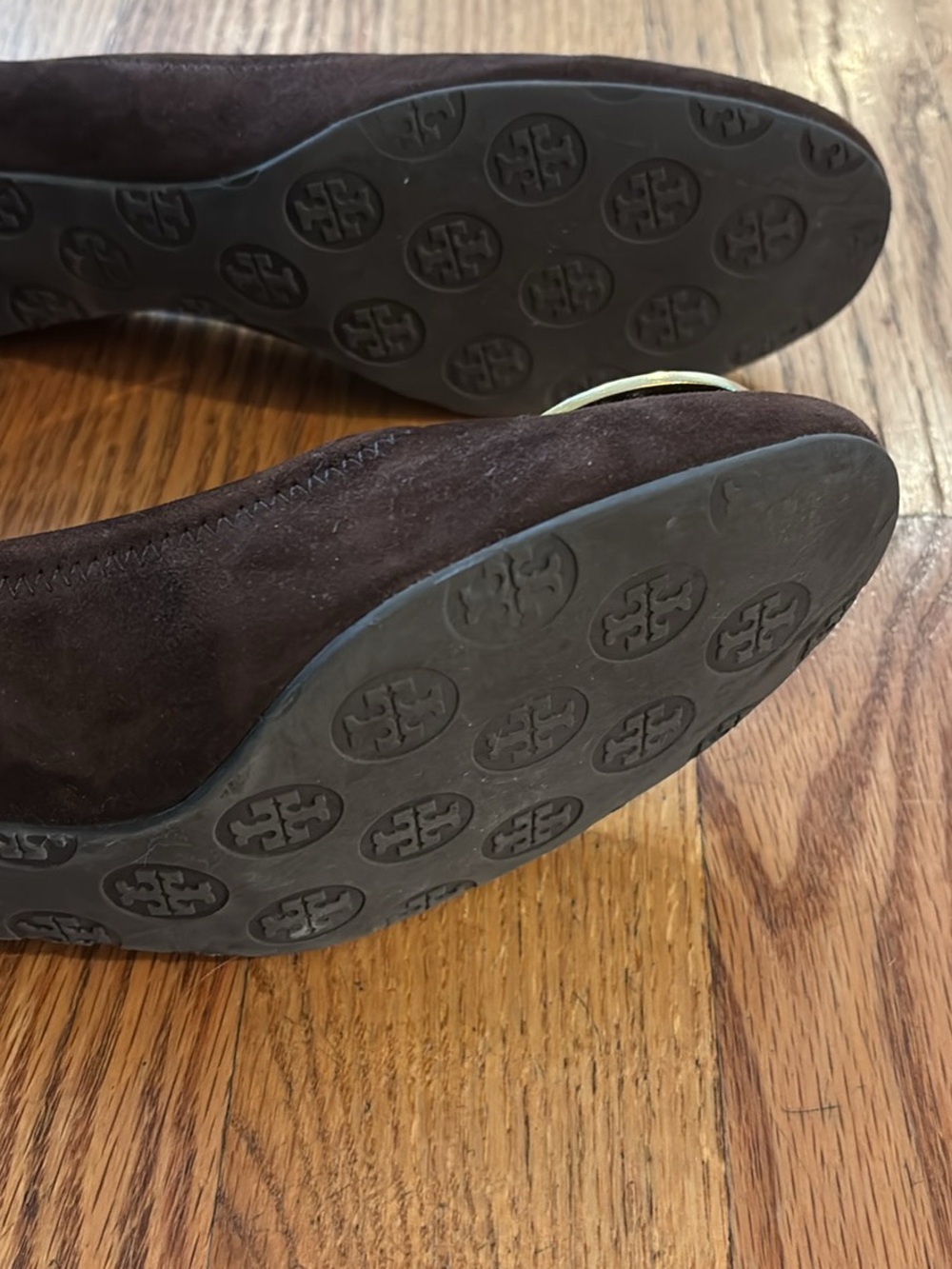 Tory Burch brown suede heels. Size 10. - Picture 4 of 6